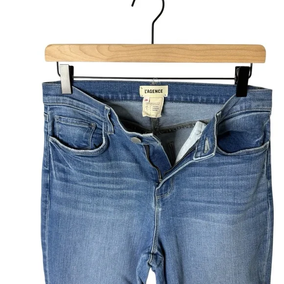 L'AGENCE Camila High Rise Cropped Jeans Cuff Size 28 - Picture 3 of 9